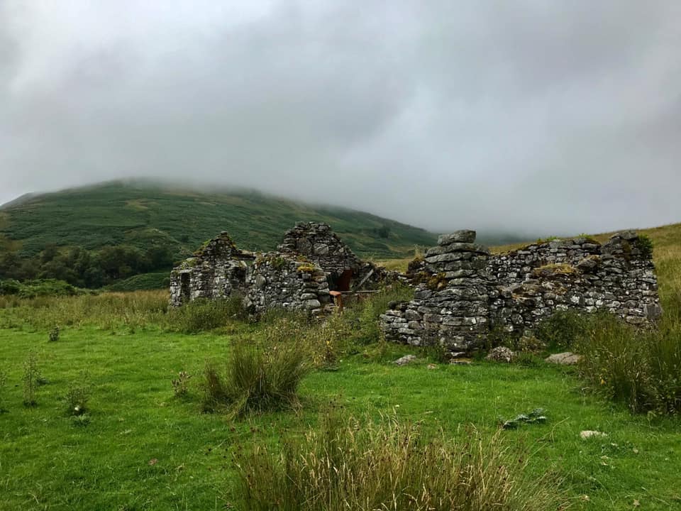 ruins of an 18th century Highland Scottish longhouse
