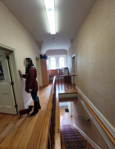 upstairs hallway in a 19th century farmhouse