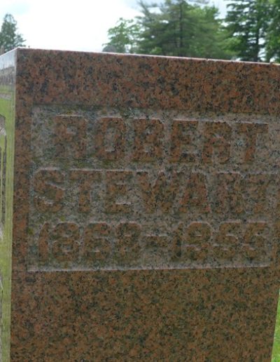 red granite gravestone