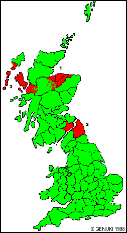 two-tone map of Great Britain counties